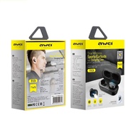 Awei T13 Pro Wireless Earbuds Bluetooth TWS Earphone Deep Bass HD Mic Gaming Headphone Waterproof Ty