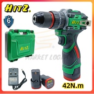 HITZ 18V Cordless Impact Drill Set 2 Speed Screwdriver Hammer Drill Hand Drill Mesin Drill Gerudi l 
