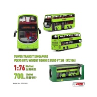 Rare Release 1:76 Singapore Tower Transit Exclusive B9TL Wright Gemini 2 Diecast Bus Model Route 106