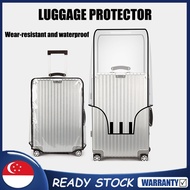 SG [READY STOCK] Travel Luggage Protector Luggage Cover Protector Waterproof Luggage Transparent PVC Cover Durable