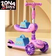 3-Wheel Children's Scooter, 2-in-1 Foldable Scooter, Suitable for ages 2-12 years, Smile 3-Wheel Chi