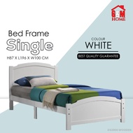 Wooden Single Bed Frame with Headboard Katil Double Kayu Queen Size Katil Double Katil Single Perabot Furniture Simple