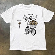 Xihai Zhandao Short Sleeve T-Shirt American Style Ins Fun Spoof Personality Pure milk fiber Loose Ha