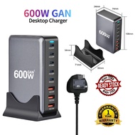Gan Charger 600W Gallium Nitride Charger Desktop PD Charger 3A5C with Base Singapore plug