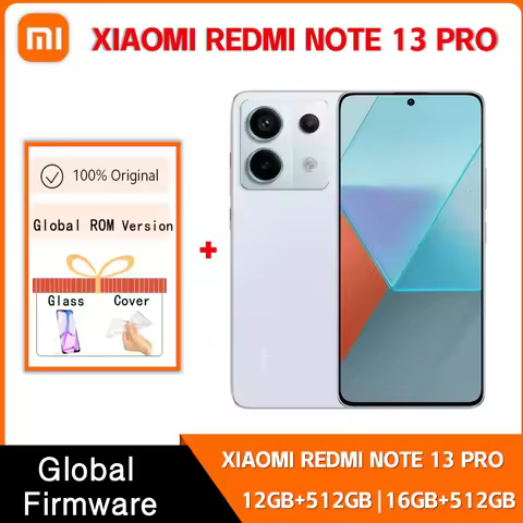 Global Rom Xiaomi Redmi Note 13 Pro 5G phone 16GB 512GB Android 6.67 inch Qualcomm's Second Generati