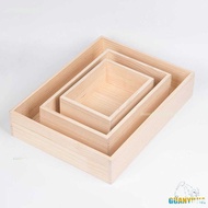 GYJ Wooden Box Custom Rectangular Square Covered Solid Wood Storage Box Custom Storage Wooden Box/cu