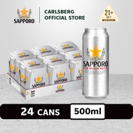 Sapporo Beer Can Lager Beer 5.0% Alcohol (500ml x 24)