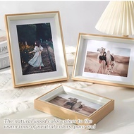 Wooden Small Photo Frame A4, 4*6/6*8/8*10 inches Photo Frame With Stand Home Decoration Desktop Wall
