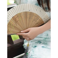 B. b.Folding Fan Female Plain Elegant Fan Chinese Style Cheongsam Catwalk Folding Fan Ancient Style 