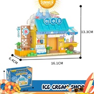 Wekki Chibi Maruko Chan Series House School Shop Educational Display Deco Brick Decoration Building 