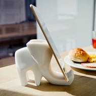 CHU,AN Design｜大非洲系列-《快樂大象好夥伴》大象造型立體石雕手機座 / 置物盒