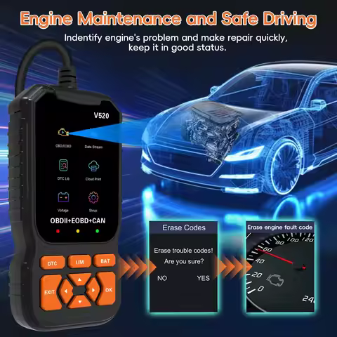 OBD2 Scanner Professional Auto Engine System Lifetime Free Automotive DTC Lookup Code Reader Car Dia