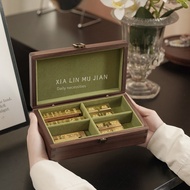 Special Beautiful Storage Box Gold Bar Storage Box Solid Wood Hold Gold Silver Jewelry Storage Box A