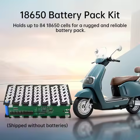 13S 48V E-bike Lithium Battery Box 13S6P 18650 Holder with Welding Nickel 30A BMS for E-scooter or E