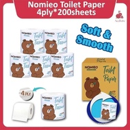 Nomieo Toilet Paper Roll 200Sheets* 4Ply