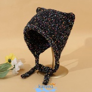 KAREN Knitting Cap, Ear-protected Keep Warm Cat Ear Hat, Thicken Cute Cat Ear Beanies Cap