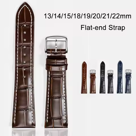Genuine Leather Watch Strap 13/14/15/18/19/20/21/22mm Quality Cowhide Men Women Universal Replace Ba