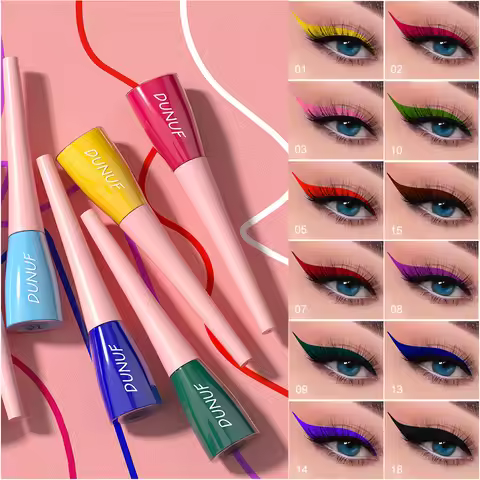 7ML Colourful Liquid Eyeliner Waterproof Lasting Matte Eyeliner Quick Drying Eyes Makeup Tools Black