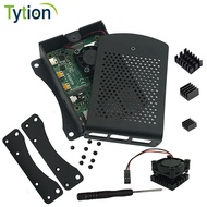 Raspberry Pi 4th Generation Shell Metal Aluminum Alloy Raspberry Pi 4B Aluminum Turtle Body Chassis 
