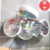 8" NYLON PLASTIC WHEELS ROTATING NYLON CASTER SHOW LIFE TROLLEY 8" SET