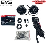 EMS ADVENTURE LED Spotlight T7 150Watt Original High Premium Universal Motorcycle
