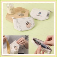 SY6 Cartoon Crayon Shin-chan Printed Shorts Style Leather Mini Wallet Gift For Kids Coin Purse Card 