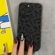 1ชิ้น เคสโทรศัพท์ป้องกันลายนิ้วมือลายดอกไม้ใบไม้เรียบง่าย เข้ากันได้กับ iPhone 16/16 Plus/16 Pro/16 