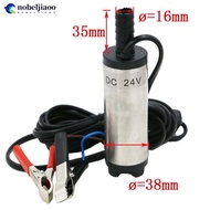 NOBELJIAOO 12V/24V 38mm Electric Fuel Transfer Pump Water Oil Transfer Refueling Submersible Pump Fo