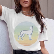 Hot Sale Bull Terrier Rottweiler Kawaii Printed TShirt Women Beagle Cute Whippet Funny Dog T-shirt C