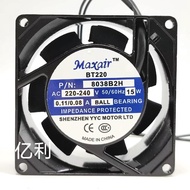 Maxair BT220 8038B2H 220V 0.11 A 15W 8CM 8038 Cabinet Cooling Fan