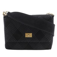 二手香奈兒 (CHANEL) 野性縫線肩背包 A19343Y02640，黑色麂皮，斜背包，旋扣，女士款