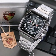 BISA COD TOKO MOWATCH JAM TANGAN PRIA LEOPARD 8829 CHRONO AKTIF TALI RANTAI ANTI AIR BERGARANSI