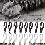 MAGICIANXB 4/8pcs D Carabiner MIni Aluminum Alloy Outdoor Hook  EDC Gear Spring Clips