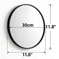 1pc Oversized Wall Mirror With A Diameter Of 30cm (Approximately 12 Inches)Magic Mirror Wall Mount E