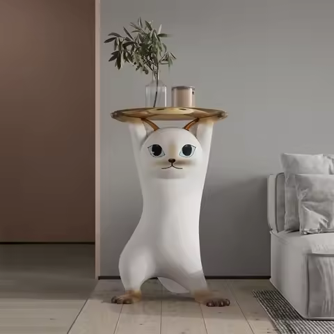 MOMO Enchanting Cat Coffee Table Welcome Large Living Room TV Stand Sofa Next To Floor Tray Housewar