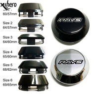 4pcs 60/64/65/68/69mm RAYS LOGO Outsize Car Automobile Wheel Center Cap Hub Cap Center Cover Sports 