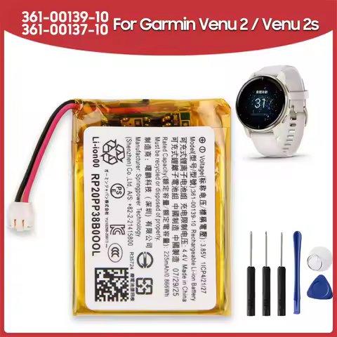 Replacement Battery 361-00137-10 For Garmin Venu 2s 361-00139-10 For Garmin Venu 2 Forerunner 255 22