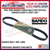 ❁✤4PK-1850 Bando Drive Belt For Toyota Avanza (Gen 1) 2007-2011