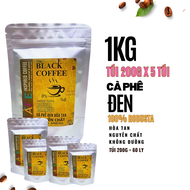 1KG Cà phê đen hòa tan nguyên chất tinh chất đậm đặc của hạt cafe rang xay cà phê Black Coffee