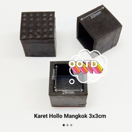 Karet Hollow Mangkok full 3x3 Tutup Besi Hollow Sarung