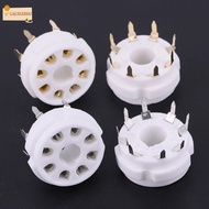 CAUSIXBDO 1Pcs Ceramic Tube Socket, Octal 8Pin K8A Valve Base, Durable DIY GZC8-Y GZC8-Y-2 Tin-Plate