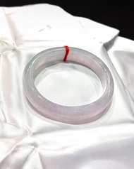 冰種 緬甸翡翠 A玉 玉鐲 • 冰玻種木那春帶彩翡翠貴妃鐲