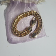 Bracelet Laser Gold Length 8 Inches Beautiful Work Never Used Large Lines One Line