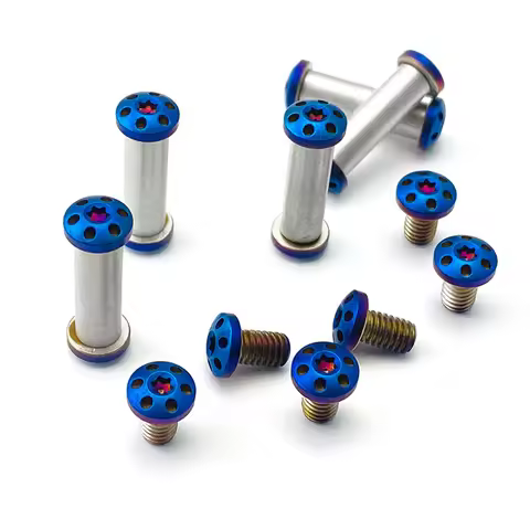 10 sets/lot CNC Stainless Steel 10 Sizes Knife Handle Lock Screws M4 Thread T8 Torx Head Fold Knives