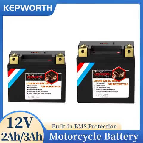 4L-BS/5L-BS 12V 2Ah 3Ah Lithium Motorcycle Battery 160CCA 180CCA LiFePO4 Battery Built in BMS Replac
