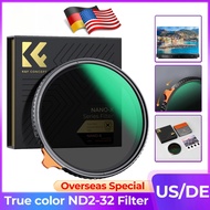 49-82mm ND2-ND32 Filter True Color 28 Layers Variable ND Filter for Camera 49mm 52mm 58mm 62mm 67mm 