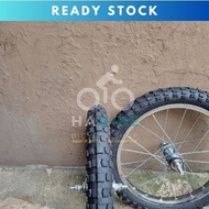 Iron Rims Set with Inner and Outer Tires and Gears Size 16x2.125 BMX Wheelset Children's Bicycle Whe
