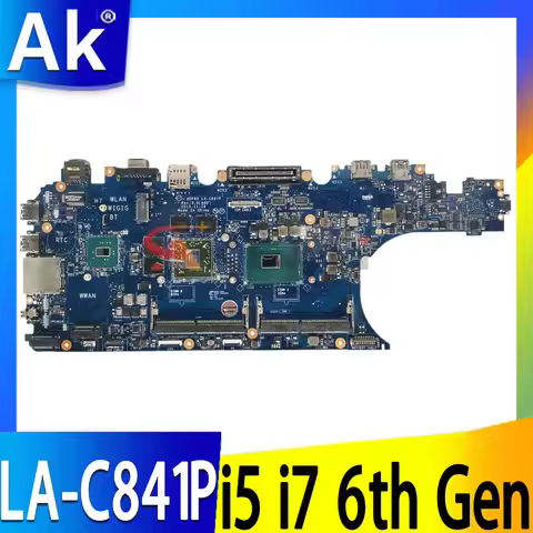 For Dell Precision 15 3510 Laptop Motherboard LA-C841P CN-03MCRF 0HX41 3MCRF With E3-1505M i5 i7-6th