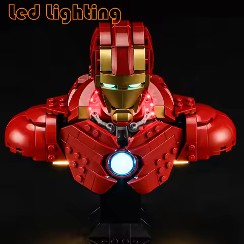 Lighting Set For LEGO Iron Man MK4 Bust 76327 Not Include Building Block (Only Led Light Kit)
