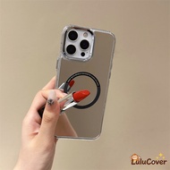Magnetic Ring Makeup Mirror Casing For Vivo IQOO Z11 Z10 Z10X Z9 Turbo+ Z9X Z9s Pro U5E U5X U5 U3 U3